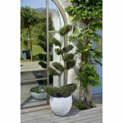 Kruka EDA Graphit Rund Vit  50 cm