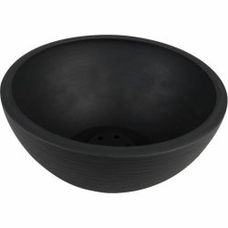 Kruka EDA   Svart Antracitgr  25 cm