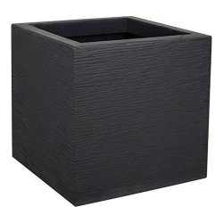 Kruka EDA Rd Antracitgr Mrkgr Plast Fyrkantig 5 cm