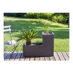 Kruka EDA Rd Antracitgr Mrkgr Plast Fyrkantig 5 cm