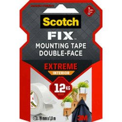Dubbelsidig Tejp Scotch extreme 19 mm x 1,8 m Vit