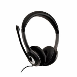 Hrlurar med Mikrofon V7 HU521 Svart Silvrig