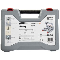 Spolset BOSCH 2608P00234 76 Delar Rostfritt stl Transportfodral