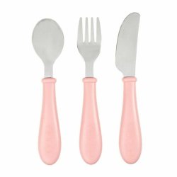 Bestick Baba Rosa Rostfritt stl 3 Delar