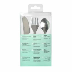 Bestick Baba Rosa Rostfritt stl 3 Delar