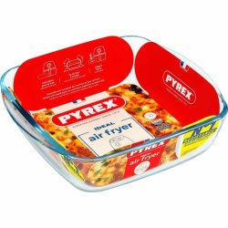 Ugnsform Pyrex Transparent Borosilikatglas Fyrkantig