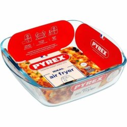 Ugnsform Pyrex Transparent Borosilikatglas Fyrkantig