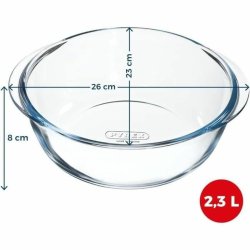 Ugnsform Pyrex Transparent Borosilikatglas Rund  26 cm