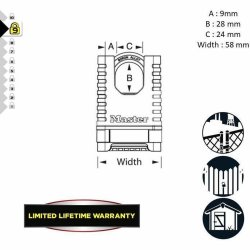 Hngls med kod Master Lock M1177EURD Mssing