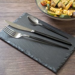 Set med skedar Amefa Soprano Svart Metall Rostfritt stl 12 anta