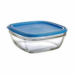 Fyrkantig matlda med lock Duralex FreshBox Bl 3 L 23 x 23 x 9