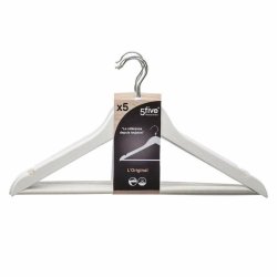Kldhngarset 5five Simply Smart Vit Metall 44,5 x 23,5 x 1,5 cm