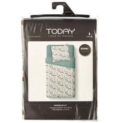 Täckslagsset TODAY Vit Enkelsäng 140 x 200 cm Barn 2 Delar Täckslagsset TODAY Vit Enkelsäng 140 x 200 cm Barn 2 Delar