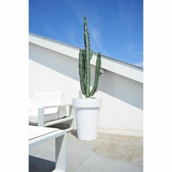 Kruka Riviera Vit Plast Fyrkantig  40 cm