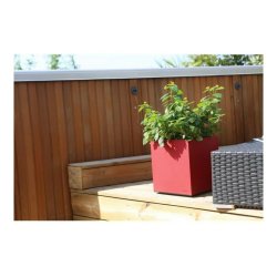 Kruka Riviera Rd Plast Fyrkantig 40 x 40 cm