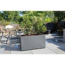 Kruka Riviera Rektangulr Gr 80 x 40 cm Granit