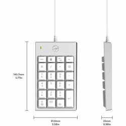 Numeriskt tangentbord Mobility Lab ML305707 Silvrig