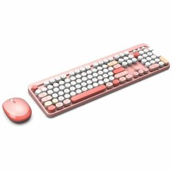 Tangentbord och Mus Mobility Lab Pure Color Rose Azerty Franska