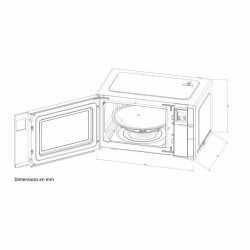Mikrov�gsugnen Continental Edison CEMO23B Svart noir 1280 W 23 L