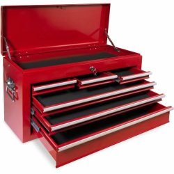 Verktygslda Defpro Rd Med nyckel Metall 6 ldor