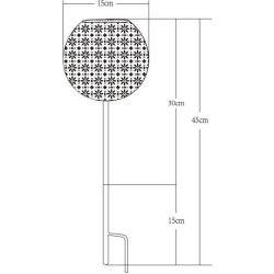 Solcellslampa Galix Retro Metall 15 x 45 cm Dekoration