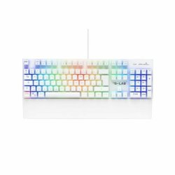 Mekaniskt tangentbord The G-Lab KEYZ RUBIDIUM Vit Azerty Franska