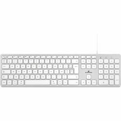 Tangentbord Bluestork Vit Franska AZERTY