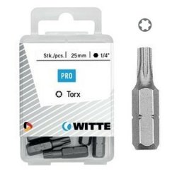 Bitssats WITTE TX Torx TX 10 1/4" 5 antal