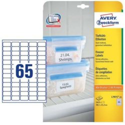 Etiketter till Skrivare Avery L7971 Vit 25 Blad 38,1 x 21,1 mm (