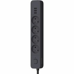 Ellist 4 Tomas-uttag med brytare QUARX (3 m)