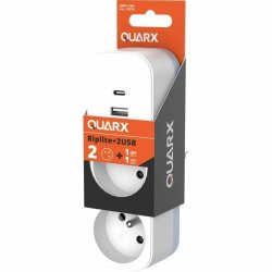Ellist 2 Tomas-uttag med brytare QUARX 3680 W
