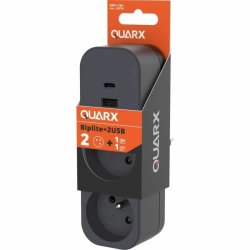 Ellist 2 Tomas-uttag med brytare QUARX 3680 W