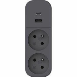 Ellist 2 Tomas-uttag med brytare QUARX 3680 W