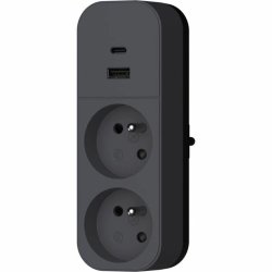 Ellist 2 Tomas-uttag med brytare QUARX 3680 W