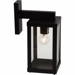 Vgglykta Brilliant Gaia Extern Svart Metall 60 W E27