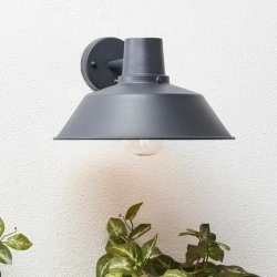Vgglykta Brilliant Svart Antracitgr Metall 60 W E27