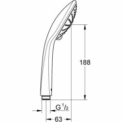 Duschros Grohe 27319000 3 Lgen