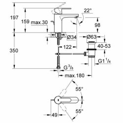 Blandare Grohe 23454000 Metall