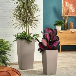 Sjlvvattnande blomkruka Lechuza Sand 39,5 x 39,5 x 75,5 cm