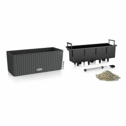 Kruka Lechuza Svart Gr polypropen