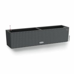 Kruka Lechuza Svart Gr� polypropen