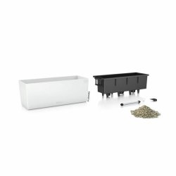 Kruka Lechuza Vit Svart polypropen