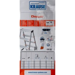 Hoppvikbar trappstege, 4 steg Krause 120403 Silvrig Aluminium