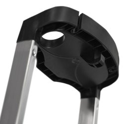 Hoppvikbar trappstege, 4 steg Krause 126320 Svart Silvrig Alumin