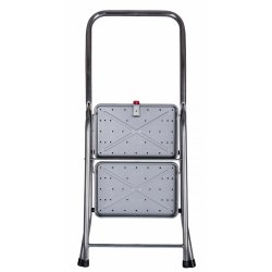 Hoppvikbar trappstege, 2 steg Krause 130860 Gr Silvrig Svart/Bl