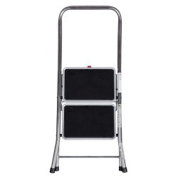 Hoppvikbar trappstege, 2 steg Krause 130860 Gr Silvrig Svart/Bl