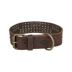 Hundhalsband Trixie Rustic Mrkbrun L