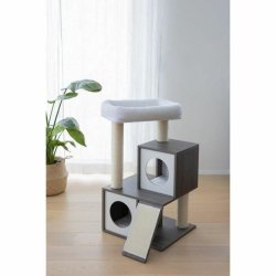 Klsbrda fr katter Kerbl Gr Vit/Svart Sisal