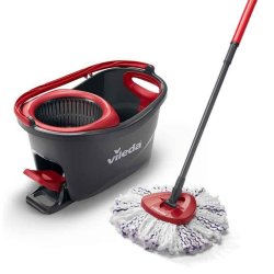 Mop with Bucket Vileda 167751 Svart Rd Mikrofiber Plast