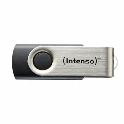 USB-minne INTENSO 3503480 32 GB Nyckelkedja Svart Svart/Silvrig